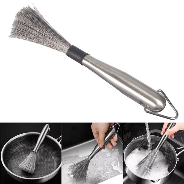 Stainless Steel Pot Brush Household Wire Cleaning Brush Kitchen Tool