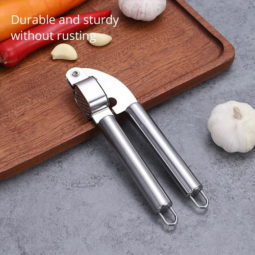 1Pc Stainless Steel Garlic Press Household Garlic Garlic Press Manual Garlic Press Creative Kitchen Tools